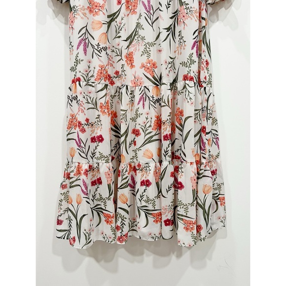 Eliza J Floral Long Sleeve Tiered Midi Dress - Picture 4 of 8